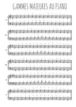 Téléchargez la partition de Gammes majeures pour piano en PDF